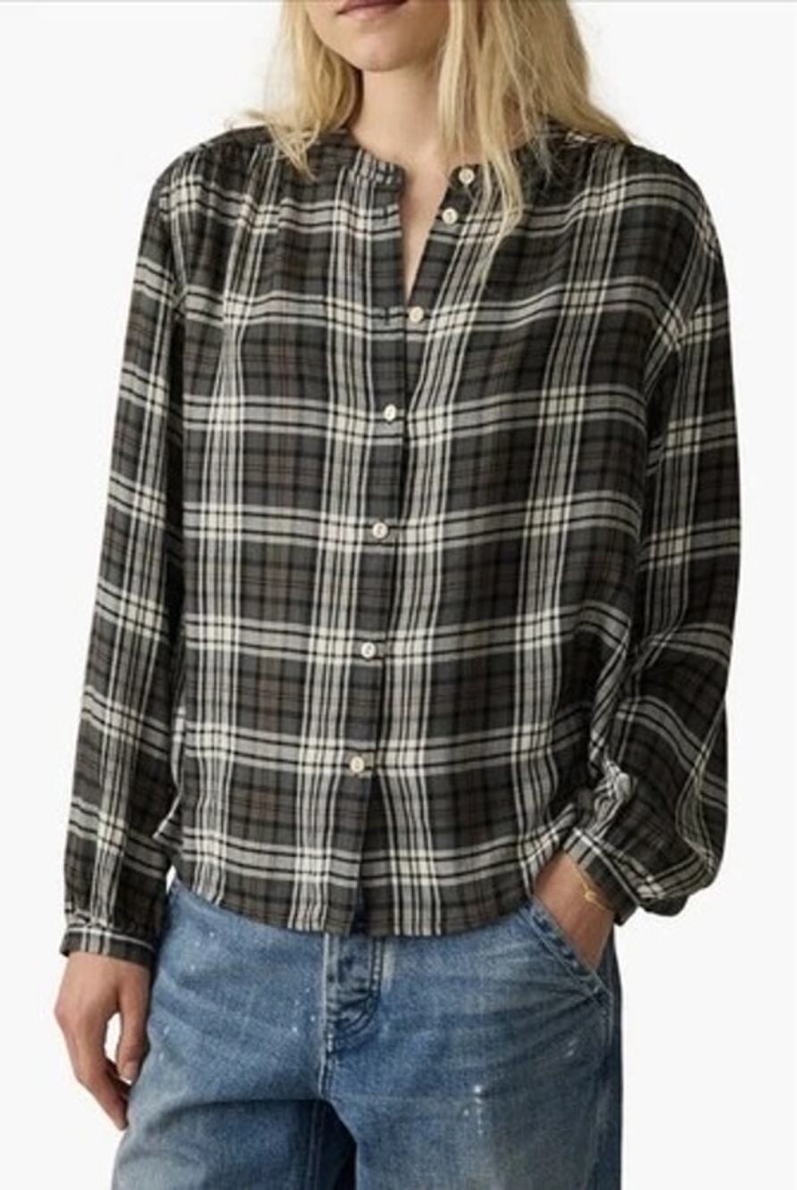 Faherty Women Drift Plaid Button Up Shirt Gorpcore Soft Staple Casual Small